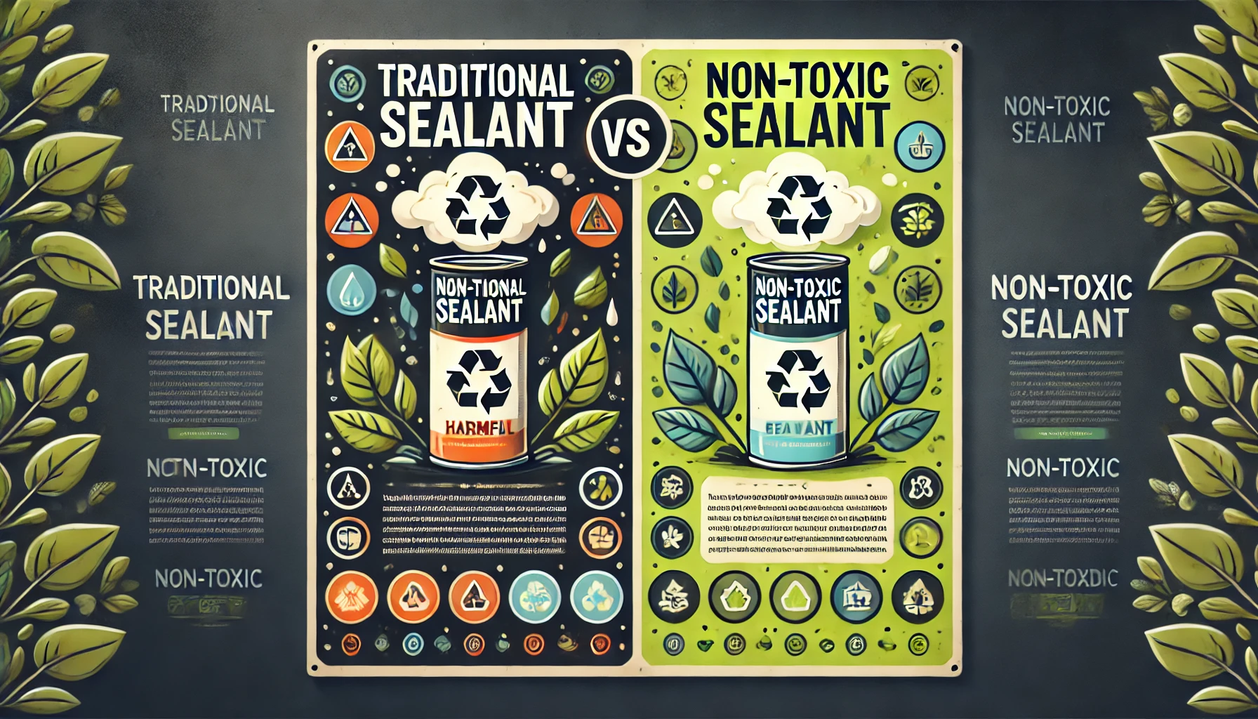 Comparison of traditional vs. non-toxic sealants