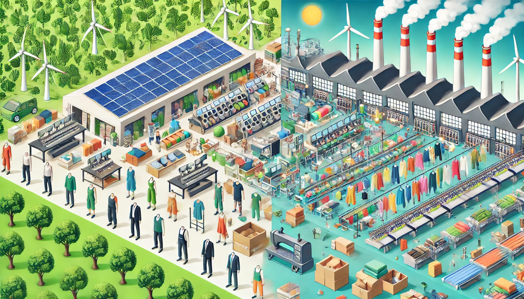 "Sustainable vs. Conventional Clothing Manufacturers: A Comparison of Impact and Practices"