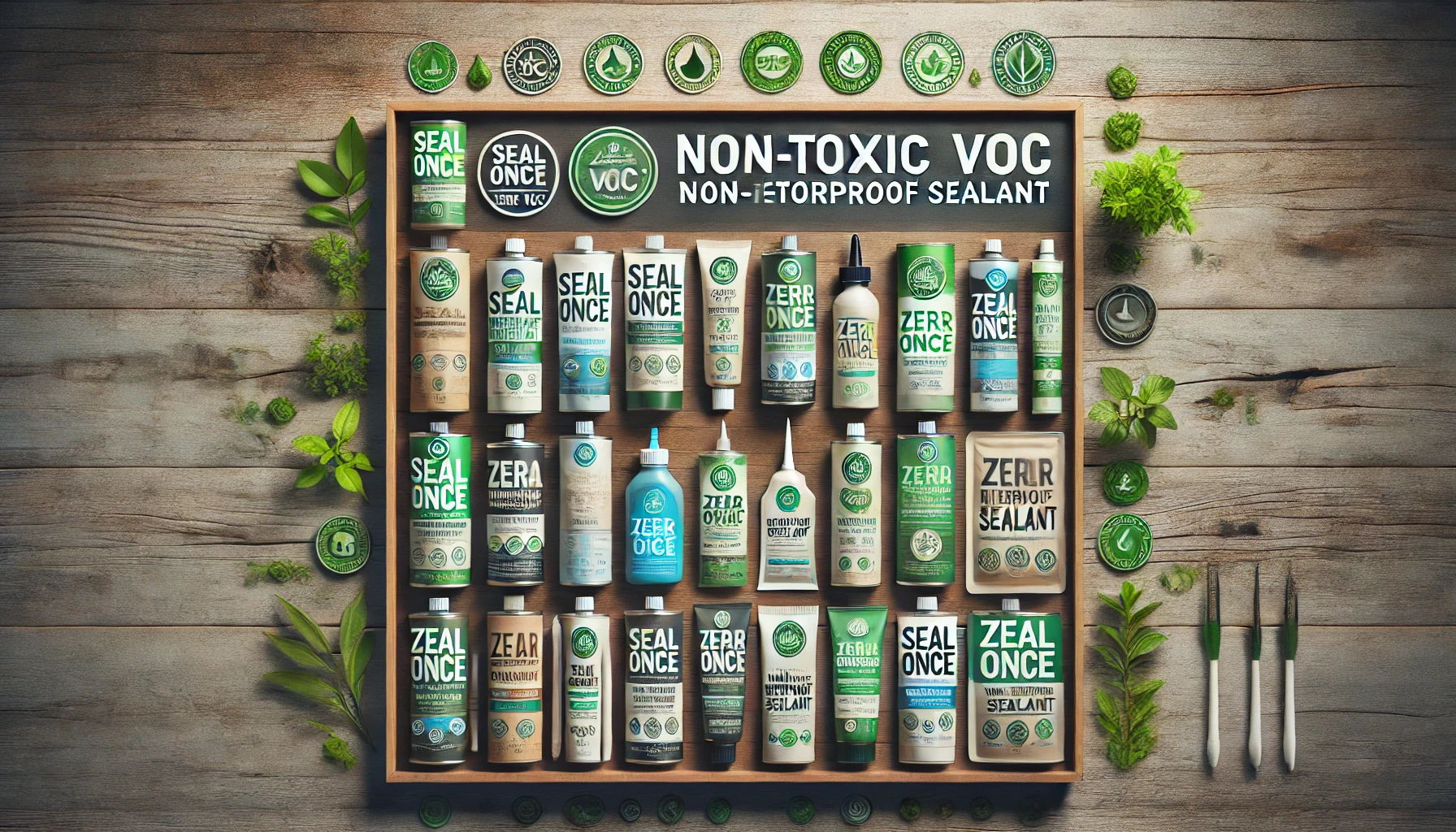 Collection of eco-friendly sealant brands
