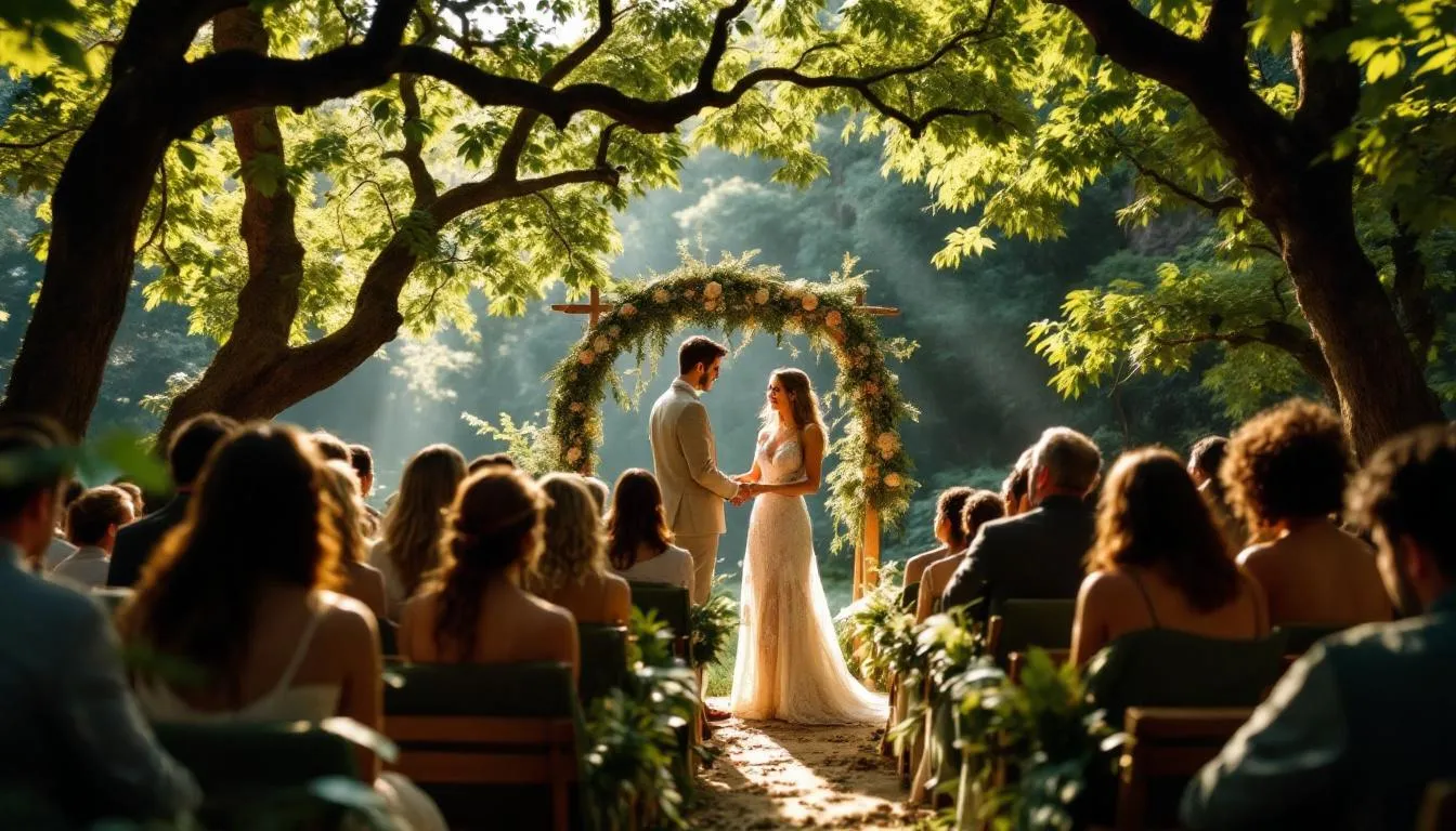 An eco friendly wedding showcases a beautiful celebration of love while prioritizing sustainability, featuring details like recycled paper invitations, sustainable fabrics for wedding attire, and energy efficient lighting. This commitment to reducing environmental impact is reflected in choices such as local flowers and eco friendly transportation options, creating a memorable and responsible wedding day.